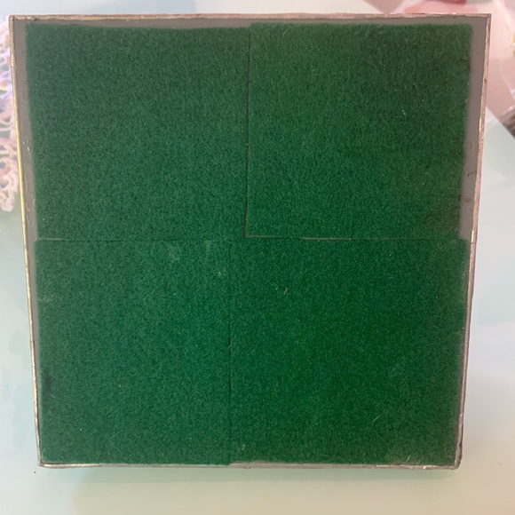 Vintage Blue Glass Pyramid Mirrored 7.25” X 6” - Picture 8 of 8